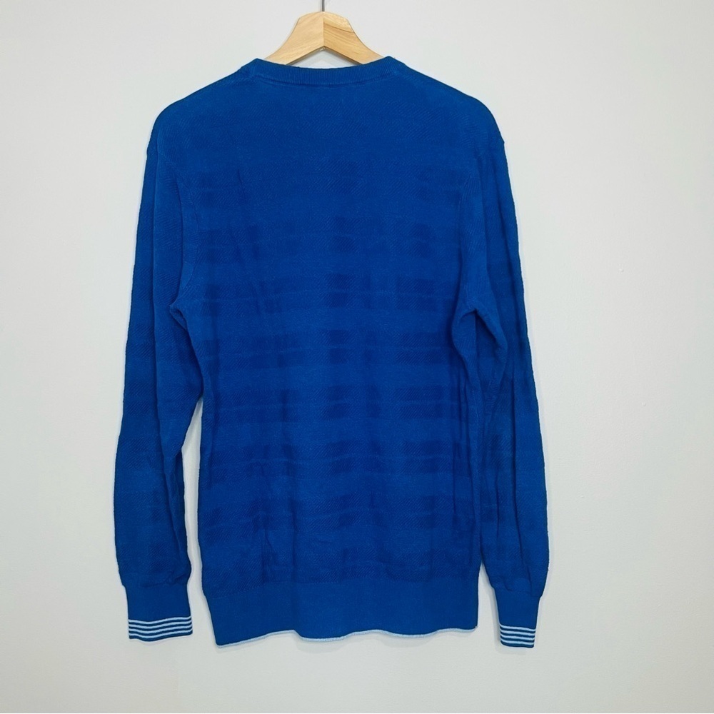Scotch & Soda Blue Linen-Blended Crewneck Sweatshirt Medium - Picture 8 of 8
